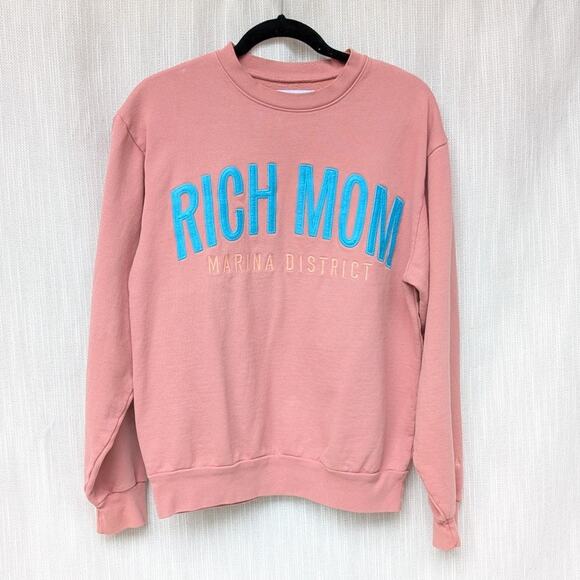 Rich Mom Marina District Limited Crewneck Fleece Oversized Sweatshirt, size S - Picture 1 of 7